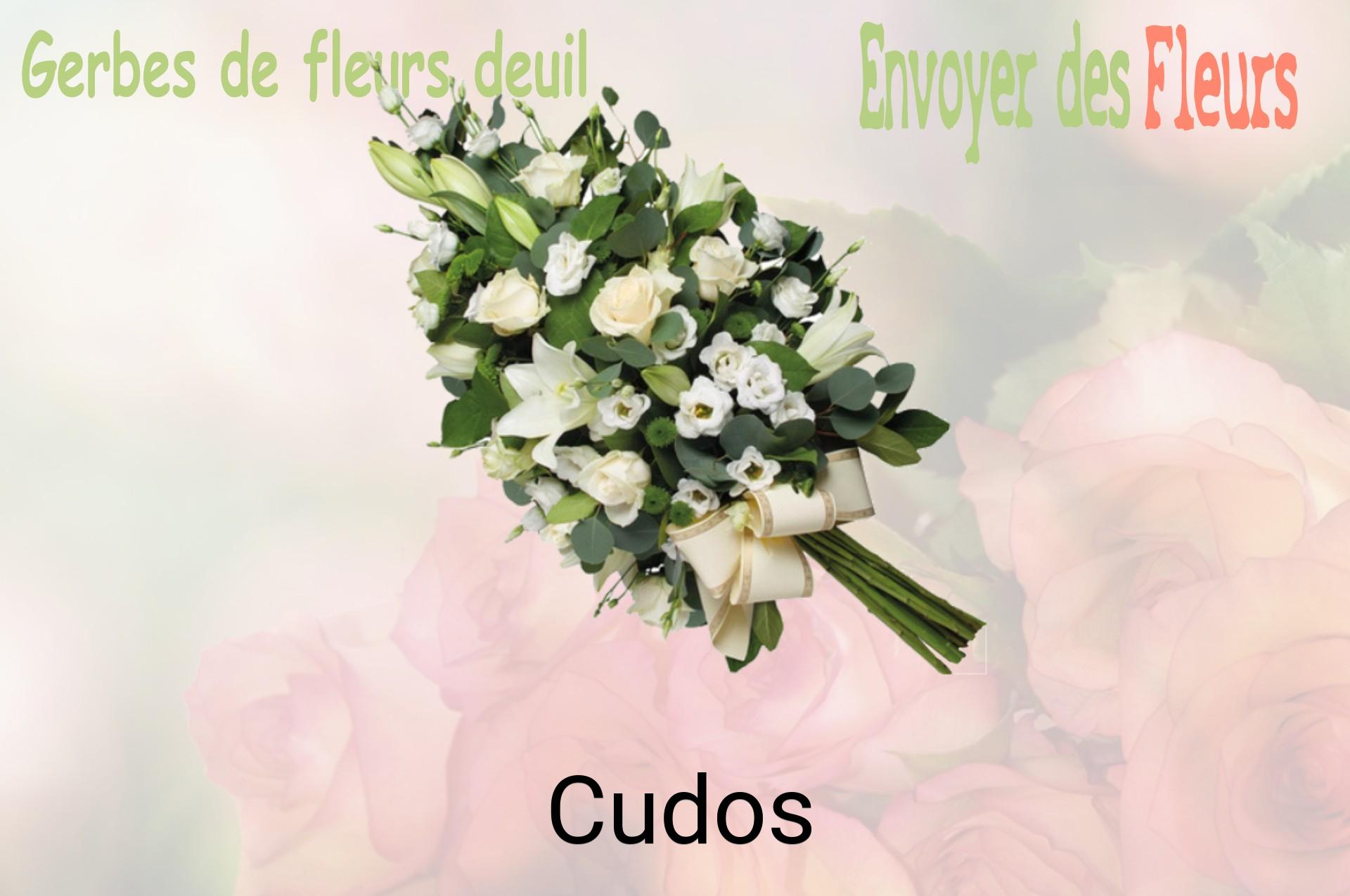 Gerbe de fleurs de deuil livrée à Cudos